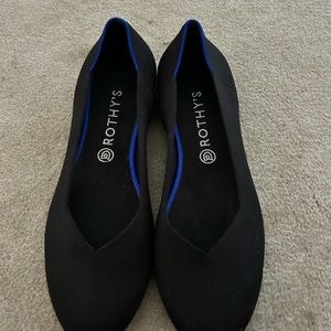 Black Rothy flats, women’s size 12 1/2